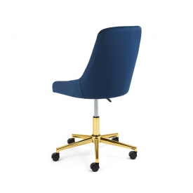 Moira Office Chair: Blue Velvet 